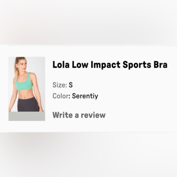 Fabletics low impact sports bra aqua - Picture 4 of 5